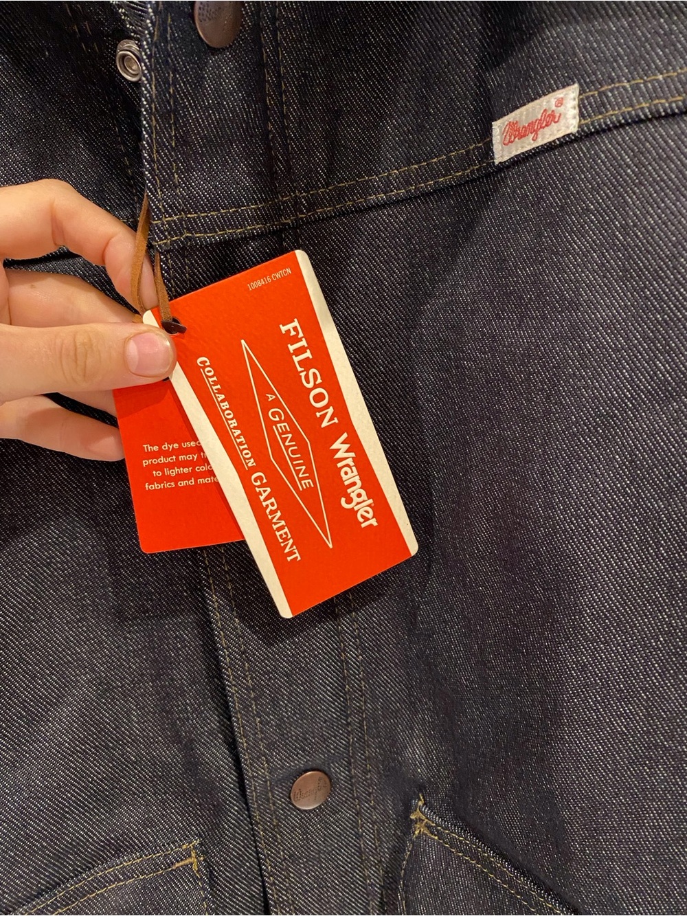 Filson Wool Lined Indigo Denim Work Jacket with Corduroy Collar - Picture 4 of 16